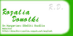 rozalia domolki business card