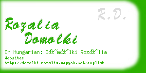 rozalia domolki business card